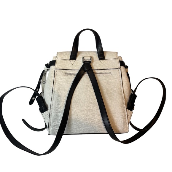 Michael Kors Bristol white pebbled Leather Backpack top 